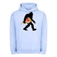 Pigment Grape Ice bigfoot carrying pizza Urban Hoodie - artisFamous