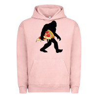 Pigment Salmon bigfoot carrying pizza Urban Hoodie - artisFamous