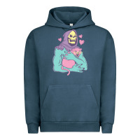Pigment Midnight Navy skeletor's cat premium scoop classic Urban Hoodie - artisFamous