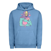 Pigment Pebble Blue skeletor's cat premium scoop classic Urban Hoodie - artisFamous