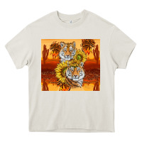 Cream tigers with scratches Heavy Core Tee - TumblerDesignByShophia