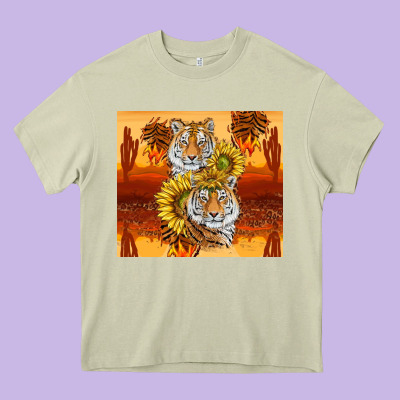 Tigers With Scratches Heavy Core Tee Designed By Tumblerdesignbyshophia