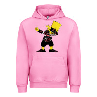 Fuchsia Pink dabbing bart Urban Hoodie - artisFamous