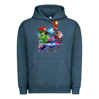 Pigment Midnight Navy superheroes Urban Hoodie - artisFamous