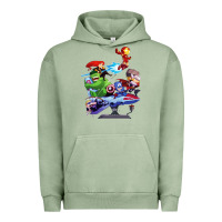 Pigment Oil Green superheroes Urban Hoodie - artisFamous