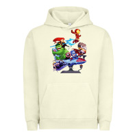 Pigment Pistachio superheroes Urban Hoodie - artisFamous