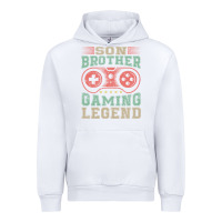 White SON BROTHER GAMING LEGEND Urban Hoodie - artisFamous
