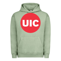 Pigment Oil Green UIC College Urban Hoodie - artisFamous