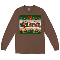 Chestnut Christmas Believe Long Sleeve Tee - BundleAndBundleShop