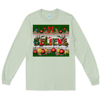 Matcha Christmas Believe Long Sleeve Tee - BundleAndBundleShop