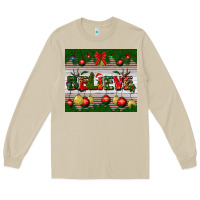 Mushroom Christmas Believe Long Sleeve Tee - BundleAndBundleShop