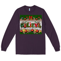 Plum Christmas Believe Long Sleeve Tee - BundleAndBundleShop
