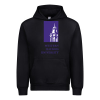 Black Western Illinois College Urban Hoodie - artisFamous
