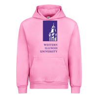 Fuchsia Pink Western Illinois College Urban Hoodie - artisFamous