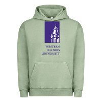 Pigment Oil Green Western Illinois College Urban Hoodie - artisFamous
