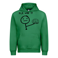 Emerald Plz Use It Text Graphic Urban Hoodie - artisFamous