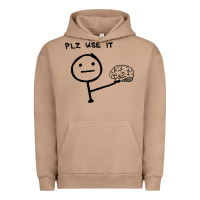 Pigment Burro Plz Use It Text Graphic Urban Hoodie - artisFamous