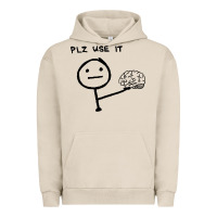 Pigment French Oak Plz Use It Text Graphic Urban Hoodie - artisFamous