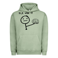 Plz Use It Text Graphic Urban Hoodie | Teevron