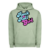 Pigment Oil Green rock n roll girl Urban Hoodie - artisFamous