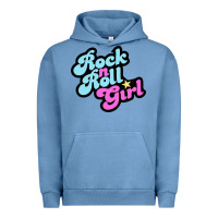 Pigment Pebble Blue rock n roll girl Urban Hoodie - artisFamous