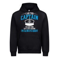 Black captain funny boating sailing Urban Hoodie - artisFamous
