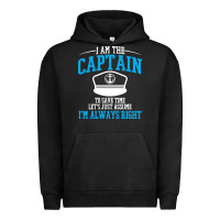 Pigment Black captain funny boating sailing Urban Hoodie - artisFamous