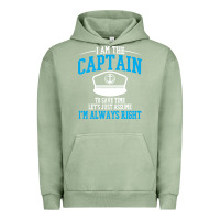 Pigment Oil Green captain funny boating sailing Urban Hoodie - artisFamous
