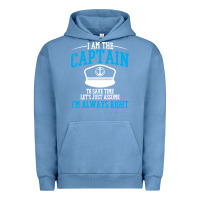 Pigment Pebble Blue captain funny boating sailing Urban Hoodie - artisFamous
