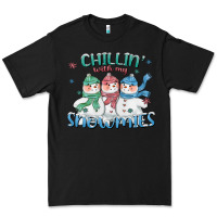 Black chillin with my snowmies Premium Tee - CowGirlArtShop