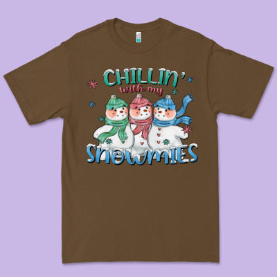 Chillin With My Snowmies Premium Tee Designed By Cowgirlartshop