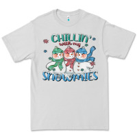 Dove Grey chillin with my snowmies Premium Tee - CowGirlArtShop