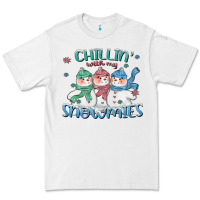 White chillin with my snowmies Premium Tee - CowGirlArtShop