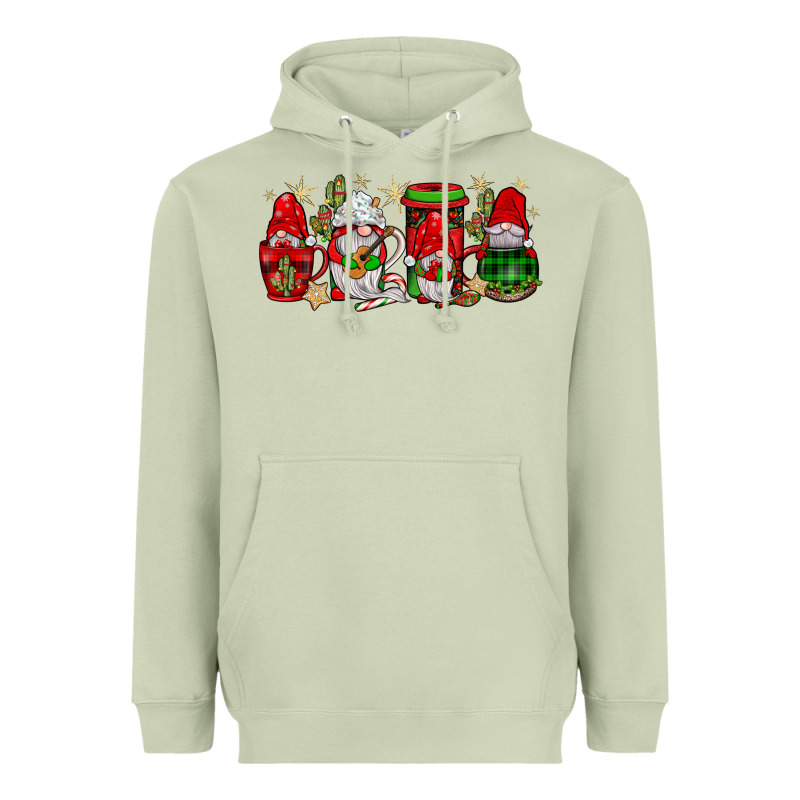 Christmas Mexican Gnomies Coffee Heavyweight Hoodie by JahusDesignShop | Teevron