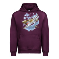 Mauve Wine flying tigers Urban Hoodie - artisFamous