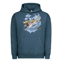 Pigment Midnight Navy flying tigers Urban Hoodie - artisFamous