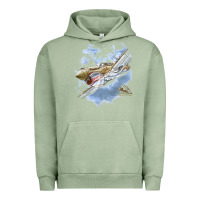 Pigment Oil Green flying tigers Urban Hoodie - artisFamous