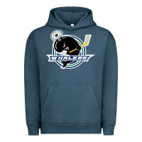 Pigment Midnight Navy plymouth whalers Hockey Urban Hoodie - artisFamous