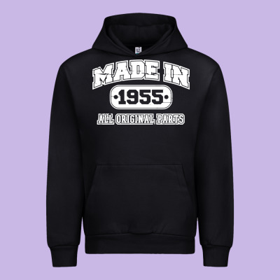 Made In 1955 Funny Vintage Urban Hoodie Designed By Artisfamous