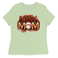 Matcha blessed baseball mom lightbulb letters Ladies Tee - OliviaCreatesArt