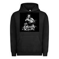 Pigment Black Johnny Cash Music Urban Hoodie - artisFamous