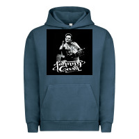 Pigment Midnight Navy Johnny Cash Music Urban Hoodie - artisFamous