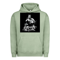 Pigment Oil Green Johnny Cash Music Urban Hoodie - artisFamous