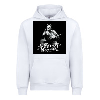 White Johnny Cash Music Urban Hoodie - artisFamous