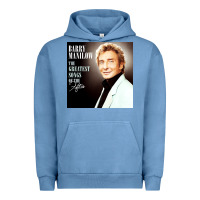 Pigment Pebble Blue Best Barry Manilow Urban Hoodie - artisFamous