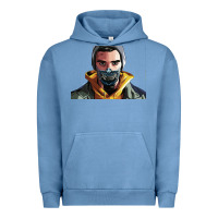 Pigment Pebble Blue codfish beatbox Urban Hoodie - artisFamous