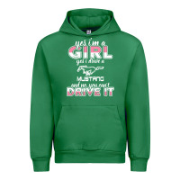 Emerald mustang i m a girl who drives a mustang Urban Hoodie - artisFamous