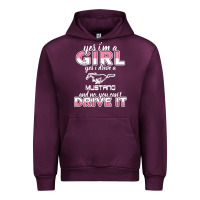 Mauve Wine mustang i m a girl who drives a mustang Urban Hoodie - artisFamous
