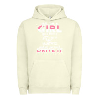 Pigment Pistachio mustang i m a girl who drives a mustang Urban Hoodie - artisFamous