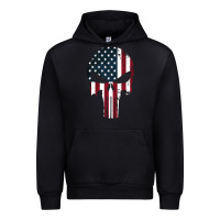 Black the punisher american flag Urban Hoodie - artisFamous